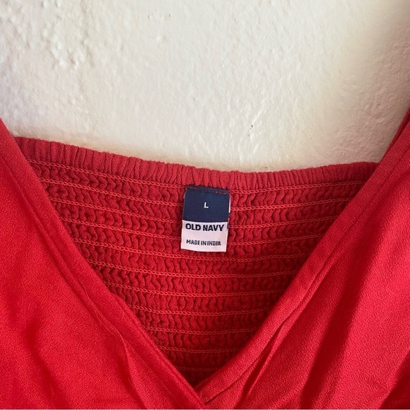 Old‎ Navy Red Puff Sleeve Sundress - Picture 6 of 8